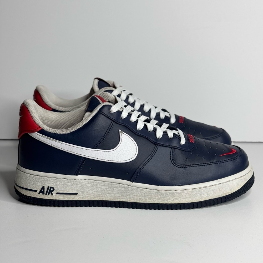Nike Air Force 1 07 USA Sneakers White Red Blue CJ8731-400 Men US 9.5
